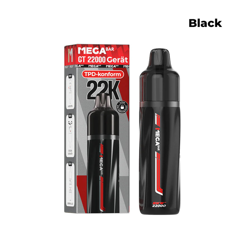 MEGABAR 22K Akku in Schwarz, 1.400 mAh, Basisgerät für 22K Pods