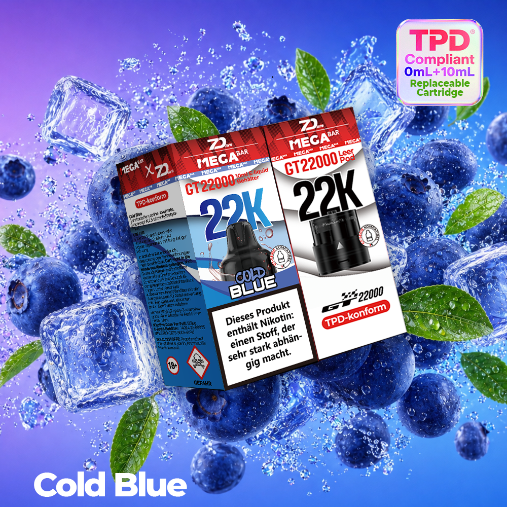 MEGABAR 22K Pod 7Days Cold Blue Wechselpod für GT22000