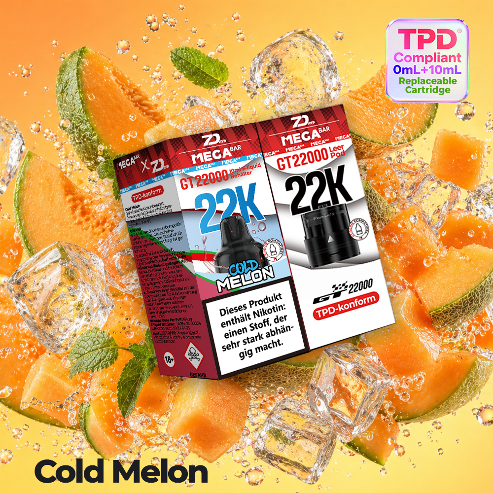 MEGABAR 22K Pod 7Days Cold Melon Wechselpod für GT22000