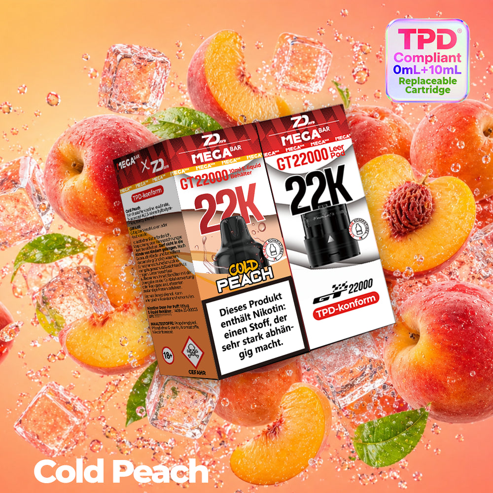 MEGABAR 22K Pod 7Days Cold Peach Wechselpod für GT22000