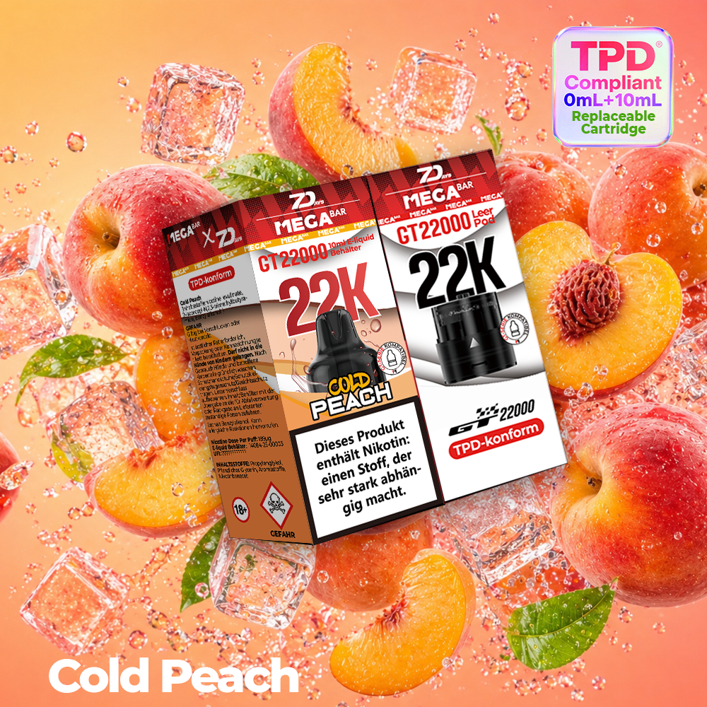 MEGABAR 22K Pod 7Days Cold Peach Wechselpod für GT22000