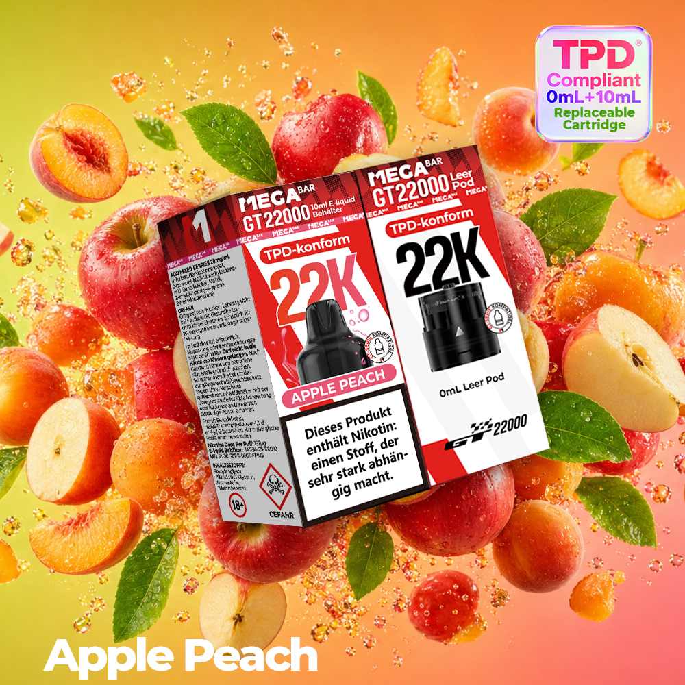 MEGABAR 22K Pod Apple Peach – Apfel Pfirsich Wechselpod für GT22000