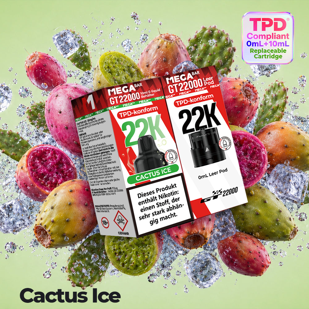 MEGABAR 22K Pod Cactus Ice – Kaktus Ice Wechselpod für GT22000