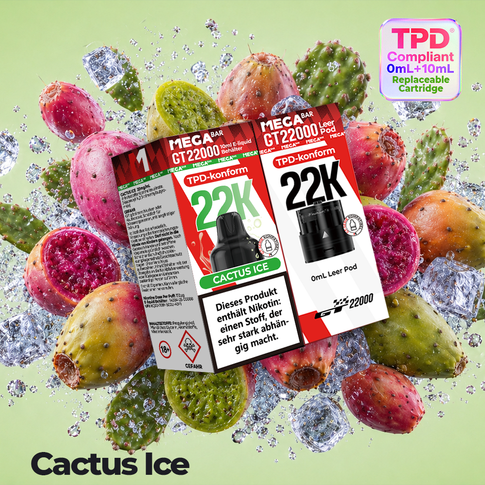 MEGABAR 22K Pod Cactus Ice – Kaktus Ice Wechselpod für GT22000