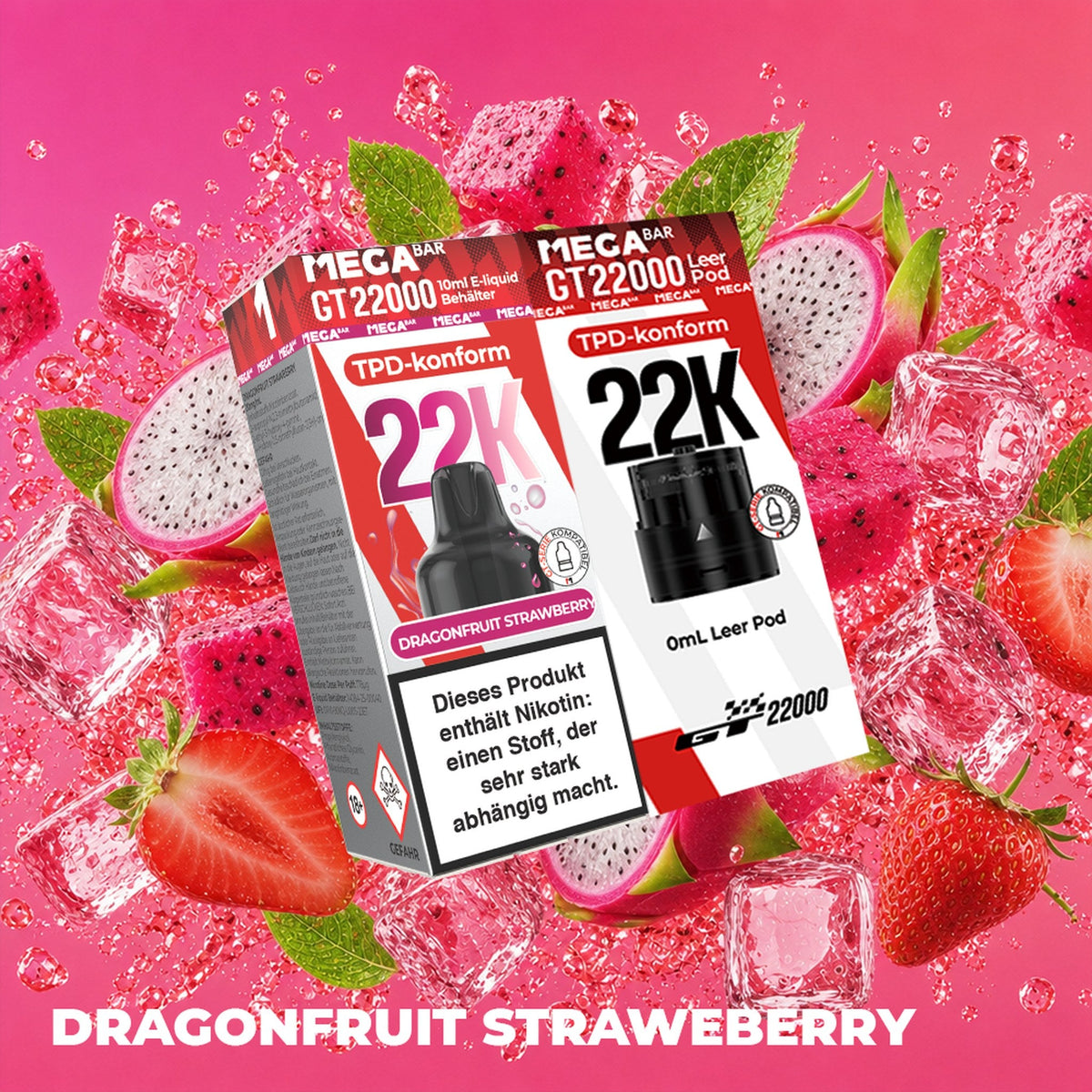 MEGABAR 22K Pod Dragonfruit Strawberry Wechselpod für GT22000