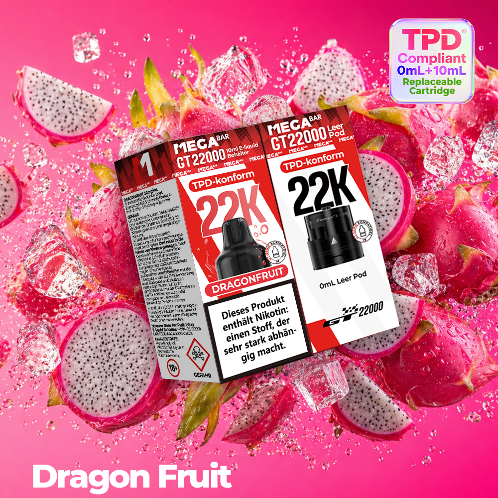 MEGABAR 22K Pod Dragonfruit – Drachenfrucht Wechselpod für GT22000