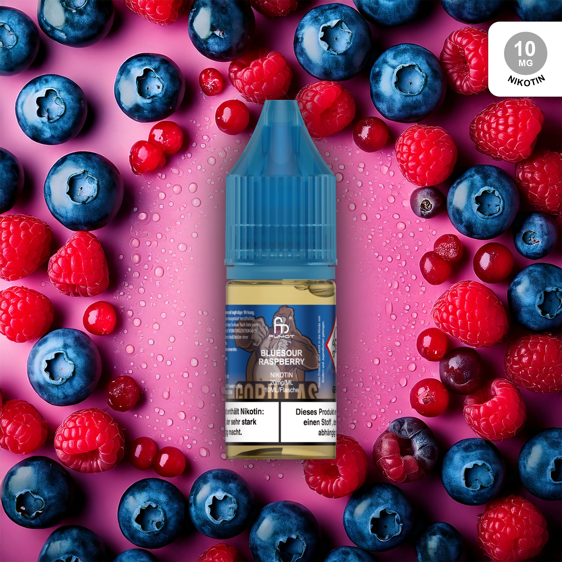 RandM Tornado Liquid Blue Sour Raspberry 10 mg – Nikotinsalz E-Liquid kaufen bei The House Of Smoke