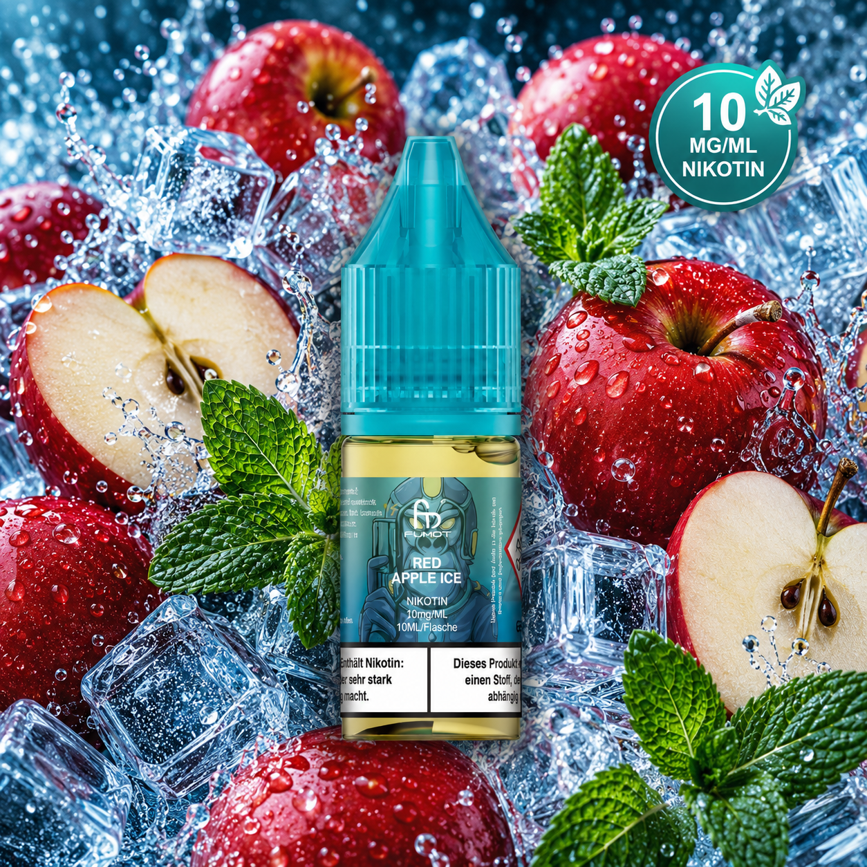 RandM Tornado Liquid Red Apple Ice 10 mg – Nikotinsalz E-Liquid kaufen bei The House Of Smoke