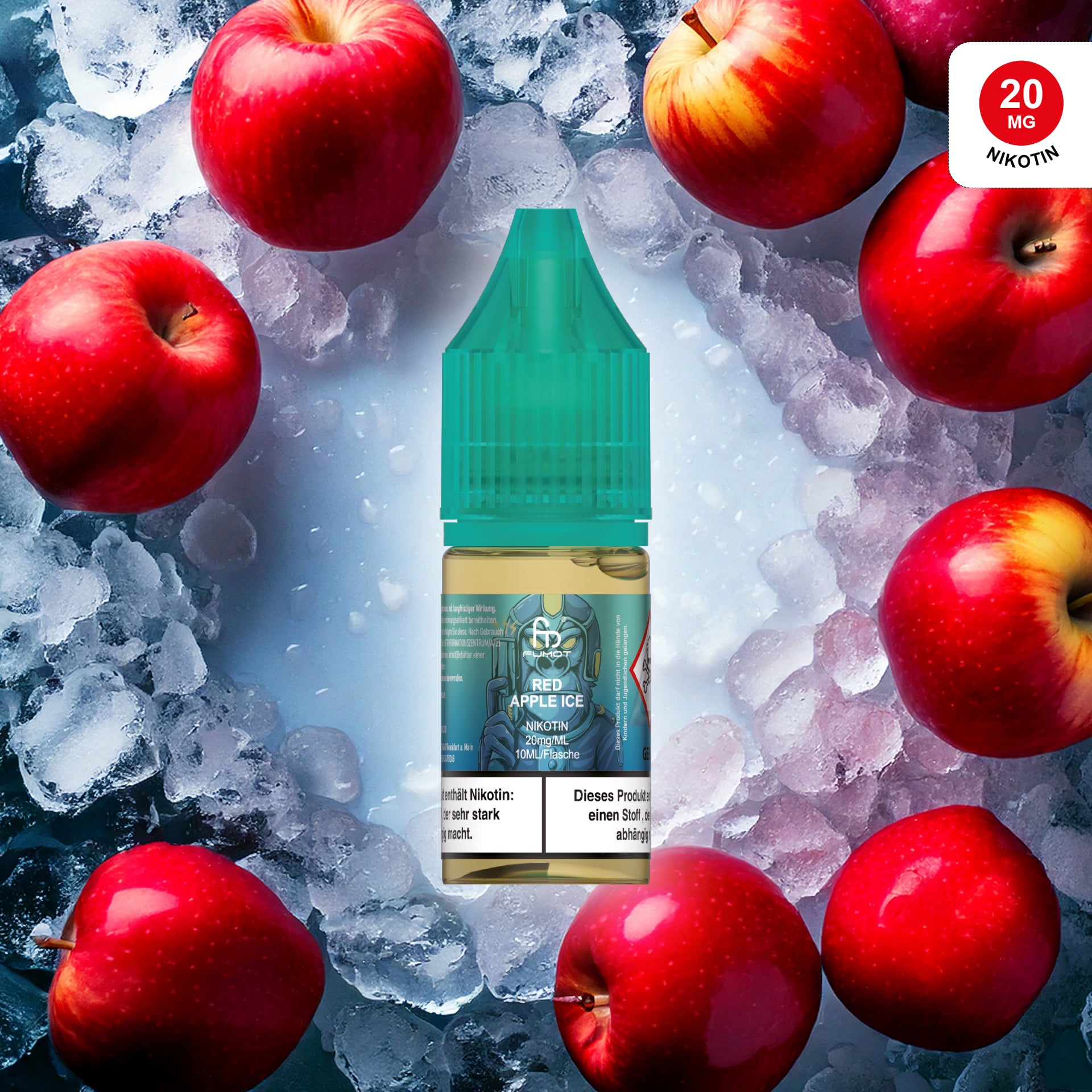 RandM Tornado Liquid Red Apple Ice 20 mg – Nikotinsalz E-Liquid kaufen bei The House Of Smoke