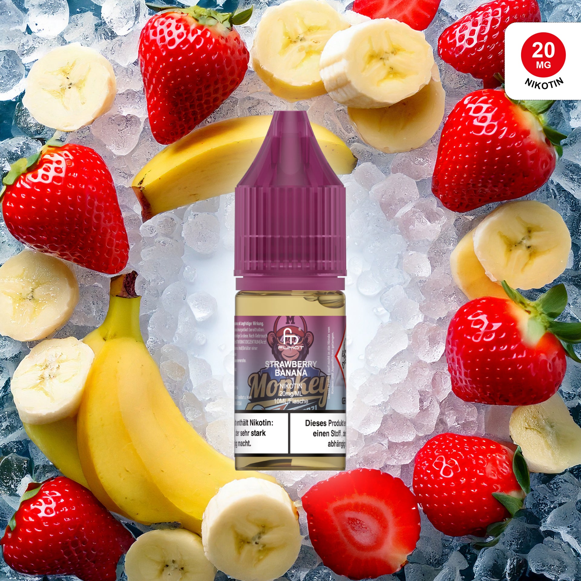 RandM Tornado Liquid Strawberry Banana 20 mg – Nikotinsalz E-Liquid kaufen bei The House Of Smoke
