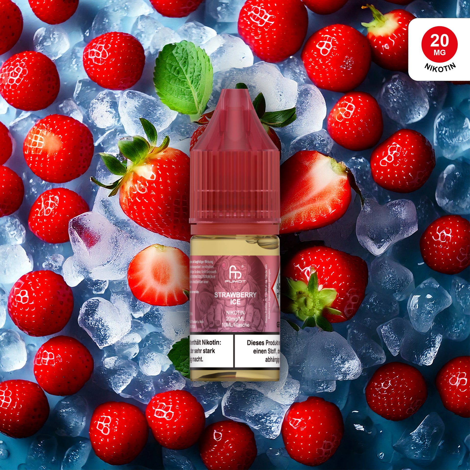 RandM Tornado Liquid Strawberry Ice 20 mg – Nikotinsalz E-Liquid kaufen bei The House Of Smoke