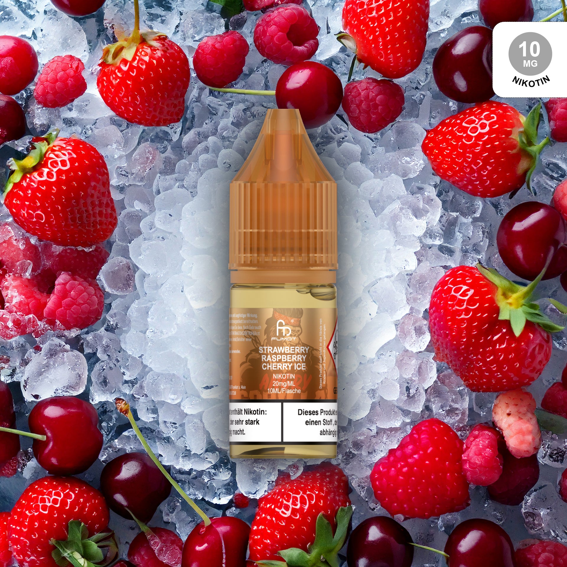 RandM Tornado Liquid Strawberry Raspberry Cherry Ice 10 mg – Nikotinsalz E-Liquid kaufen bei The House Of Smoke
