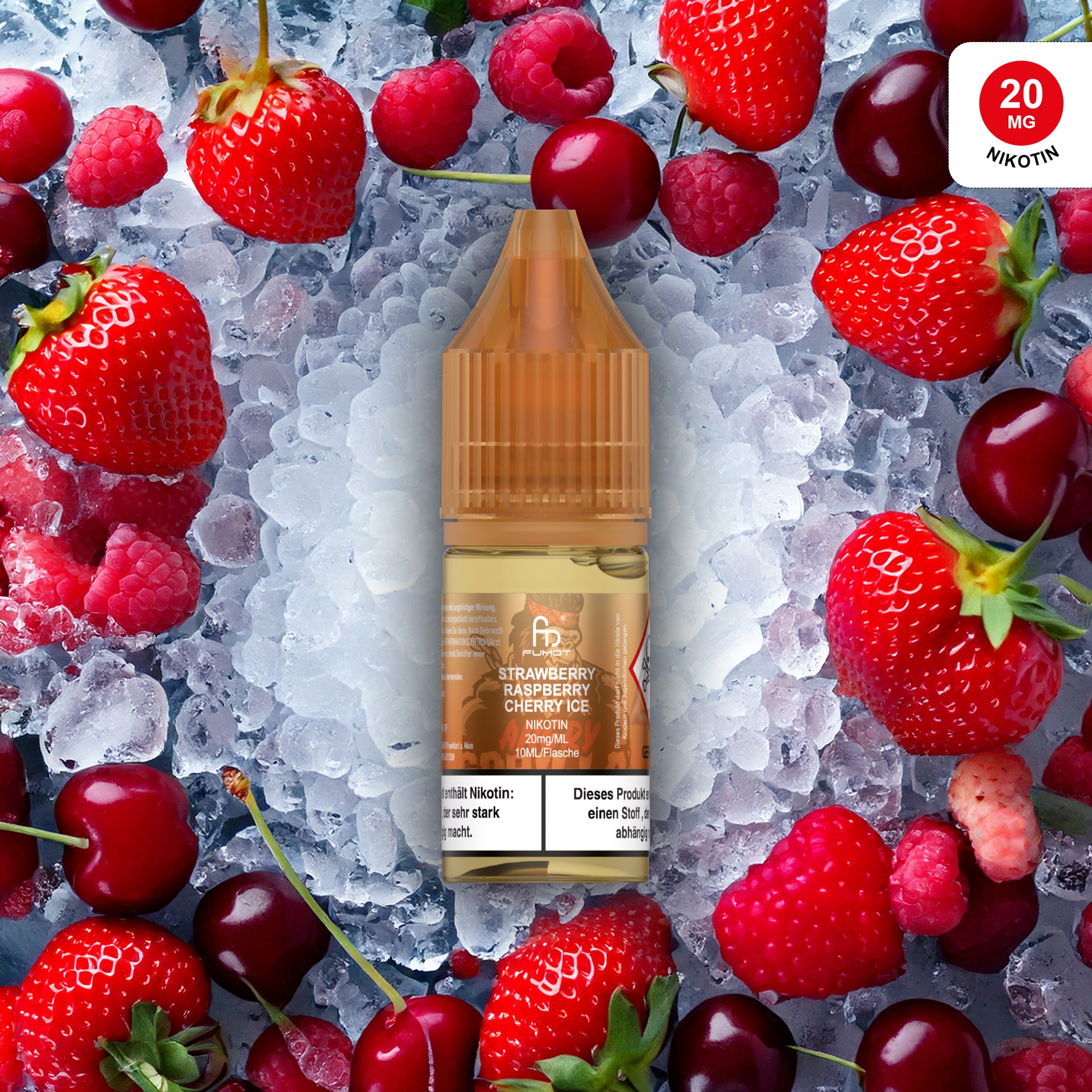 RandM Tornado Liquid Strawberry Raspberry Cherry Ice 20 mg – Nikotinsalz E-Liquid kaufen bei The House Of Smoke