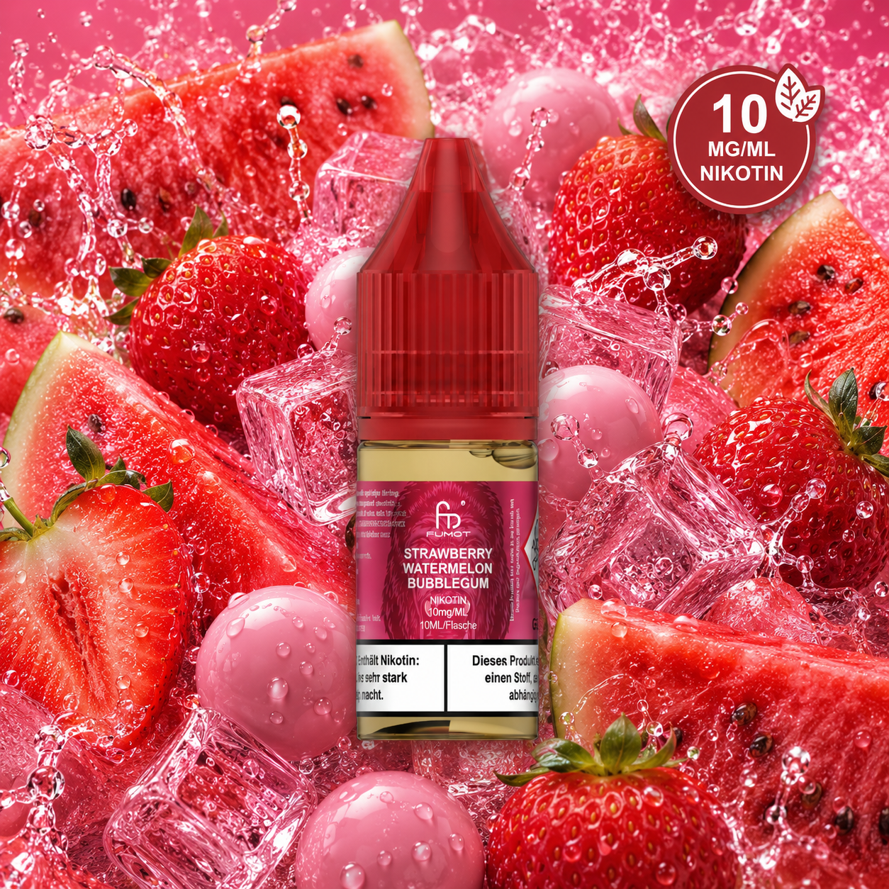 RandM Tornado Liquid Strawberry Watermelon Bubblegum 10 mg – Nikotinsalz E-Liquid kaufen bei The House Of Smoke