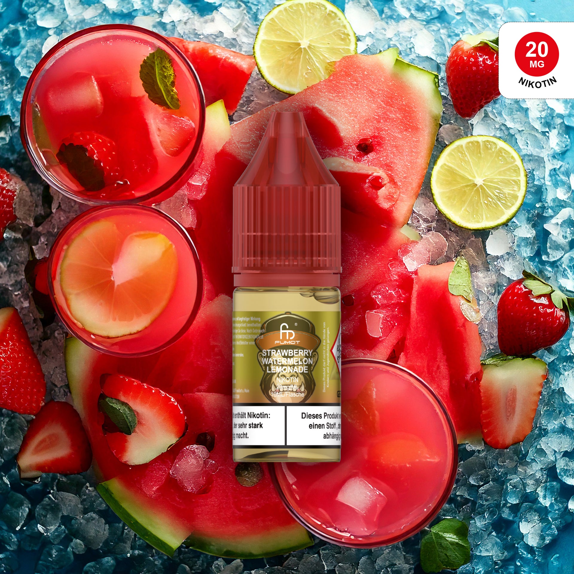 RandM Tornado Liquid Strawberry Watermelon Lemonade 20 mg – Nikotinsalz E-Liquid kaufen bei The House Of Smoke