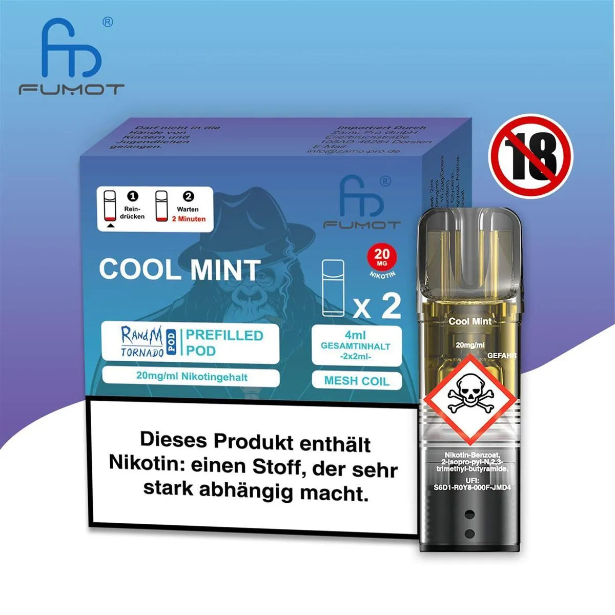 RandM Tornado Pods 2stk - Cool Mint
