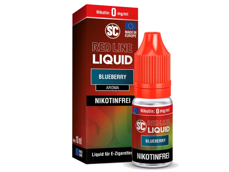 SC Red Line Liquid Blueberry ohne Nikotin, 10-ml-Flasche mit 0 mg/ml