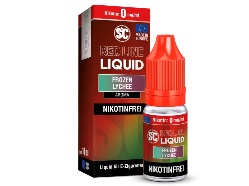 SC Red Line Liquid Frozen Lychee ohne Nikotin, 10-ml-Flasche mit 0 mg/ml