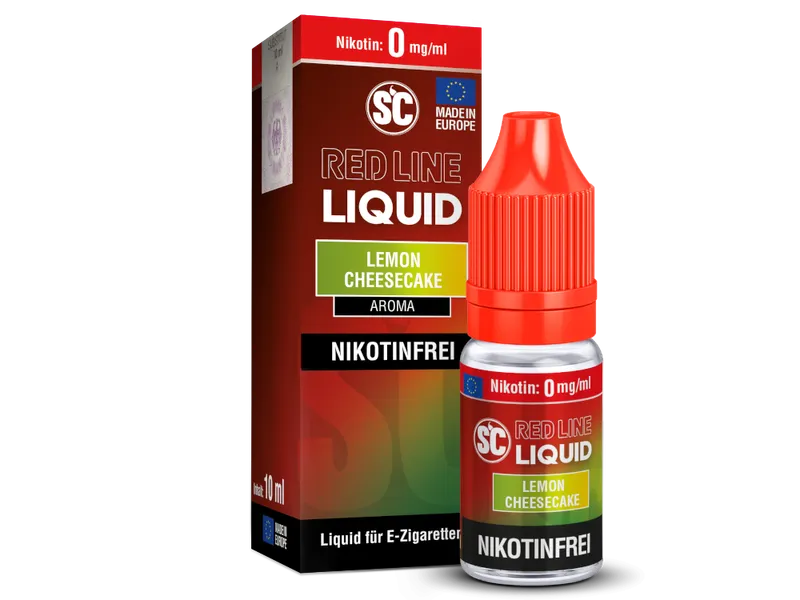 SC Red Line Liquid Lemon Cheesecake ohne Nikotin, 10-ml-Flasche mit 0 mg/ml