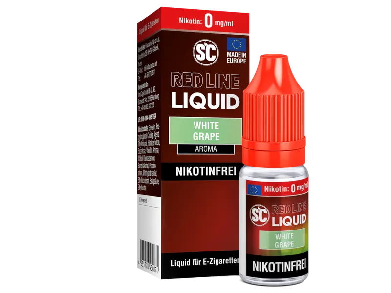 SC Red Line Liquid White Grape ohne Nikotin, 10-ml-Flasche mit 0 mg/ml