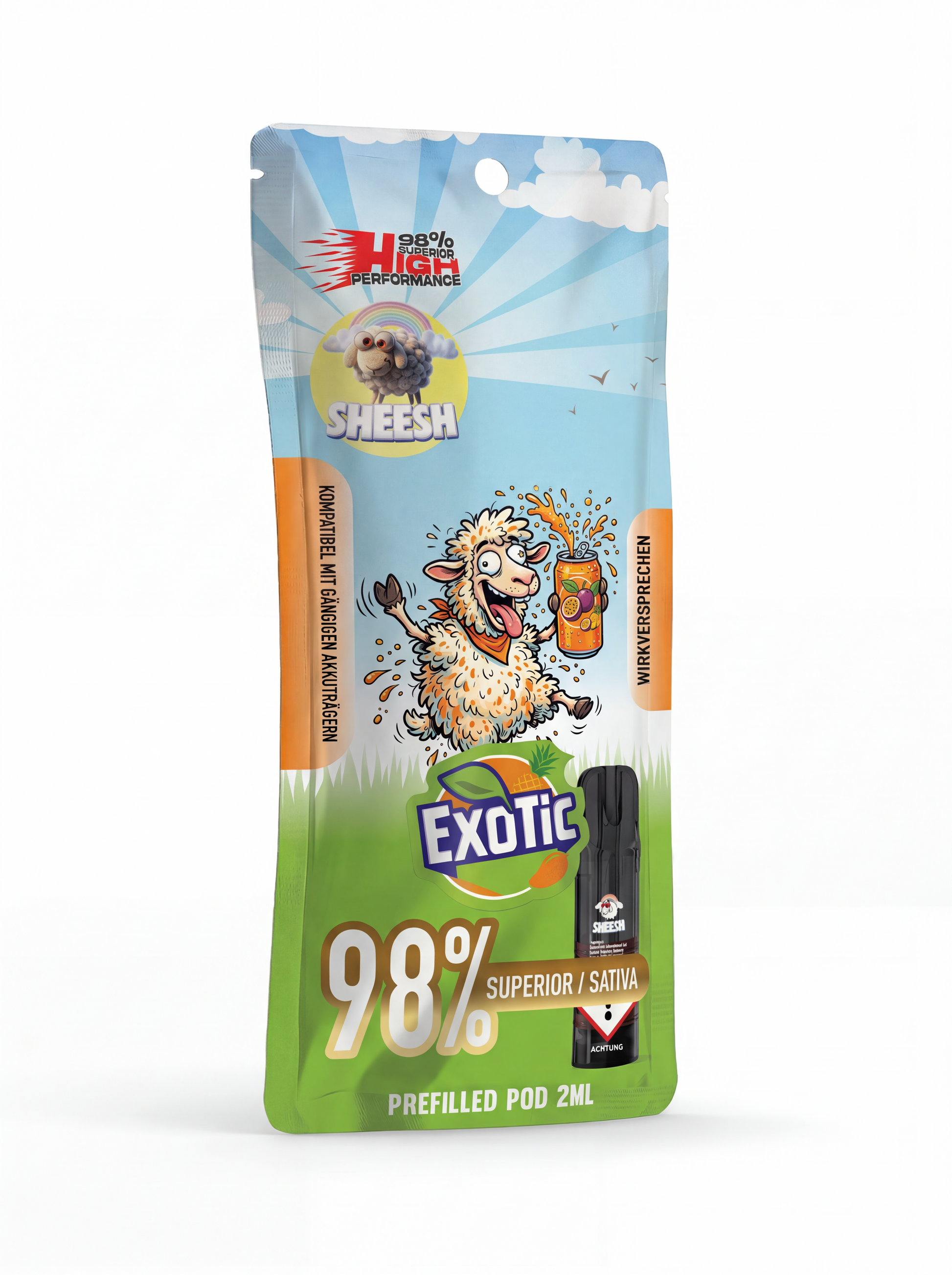 Sheesh H3 Superior Pod Exotic – 98% H3 Blend, 2ml, Hybrid-Profil, nikotinfrei