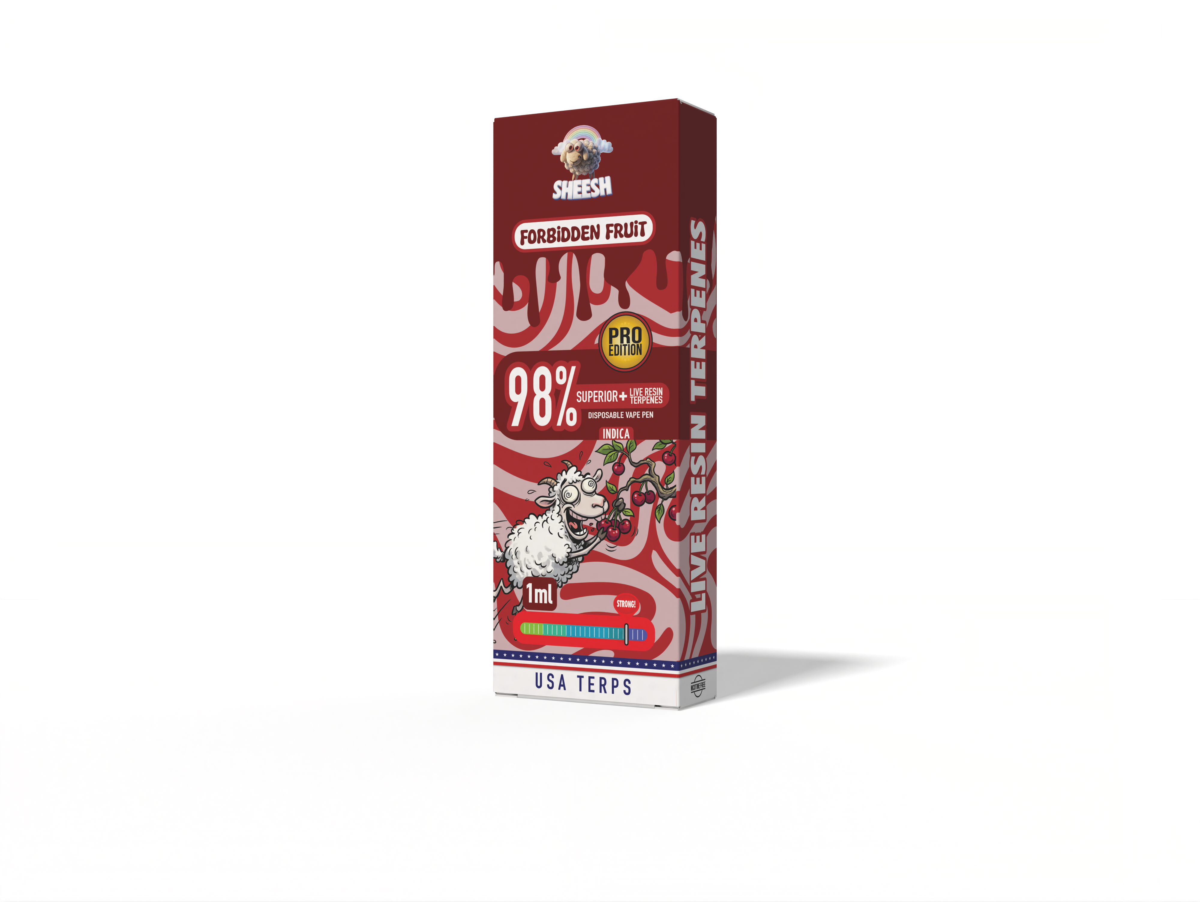 SHEESH Superior Pro Forbidden Fruit – Indica – 1ml Einweg Vape 98% Superior Blend