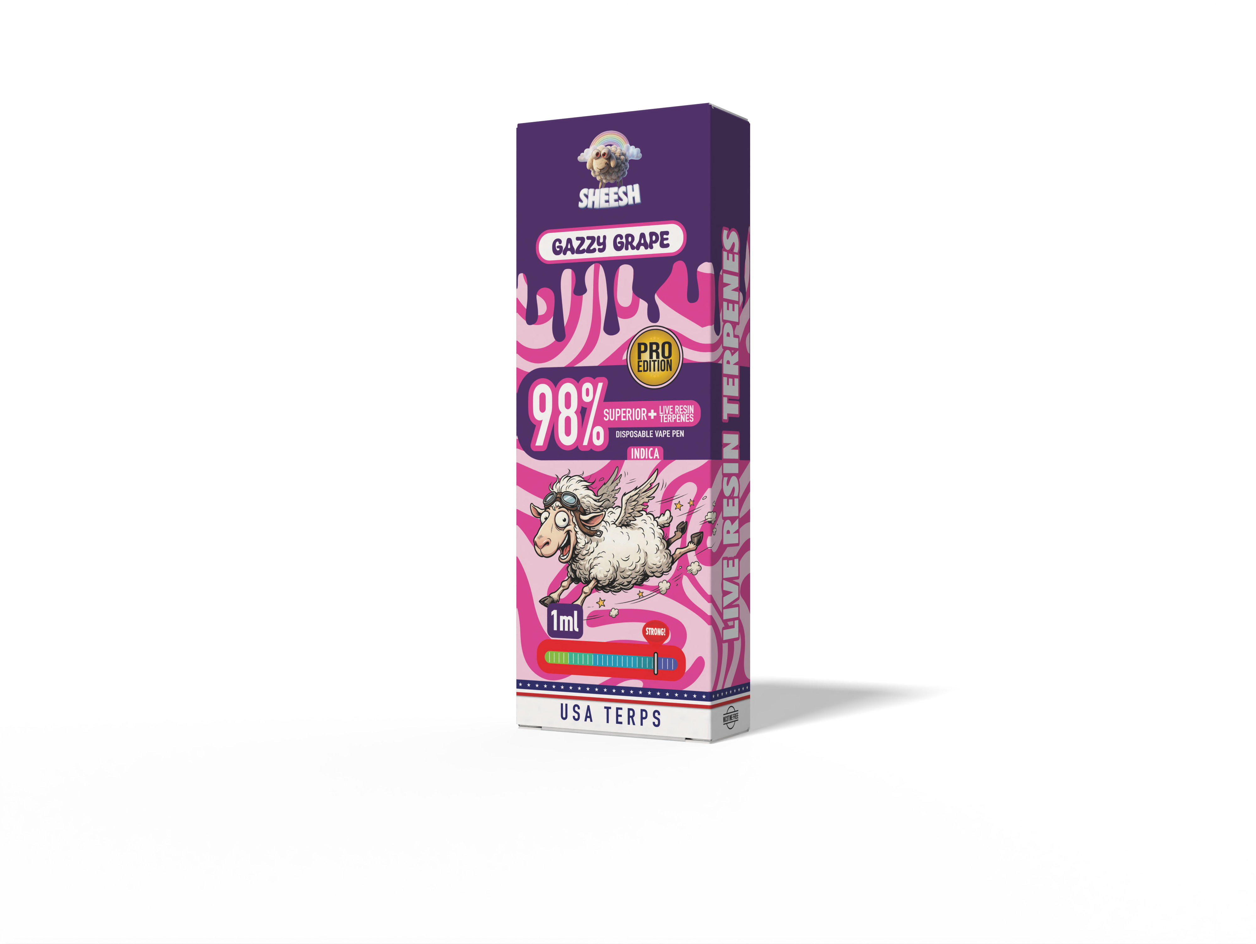 SHEESH Superior Pro Grazzy Grape – Indica – 1ml Einweg Vape 98% Superior Blend