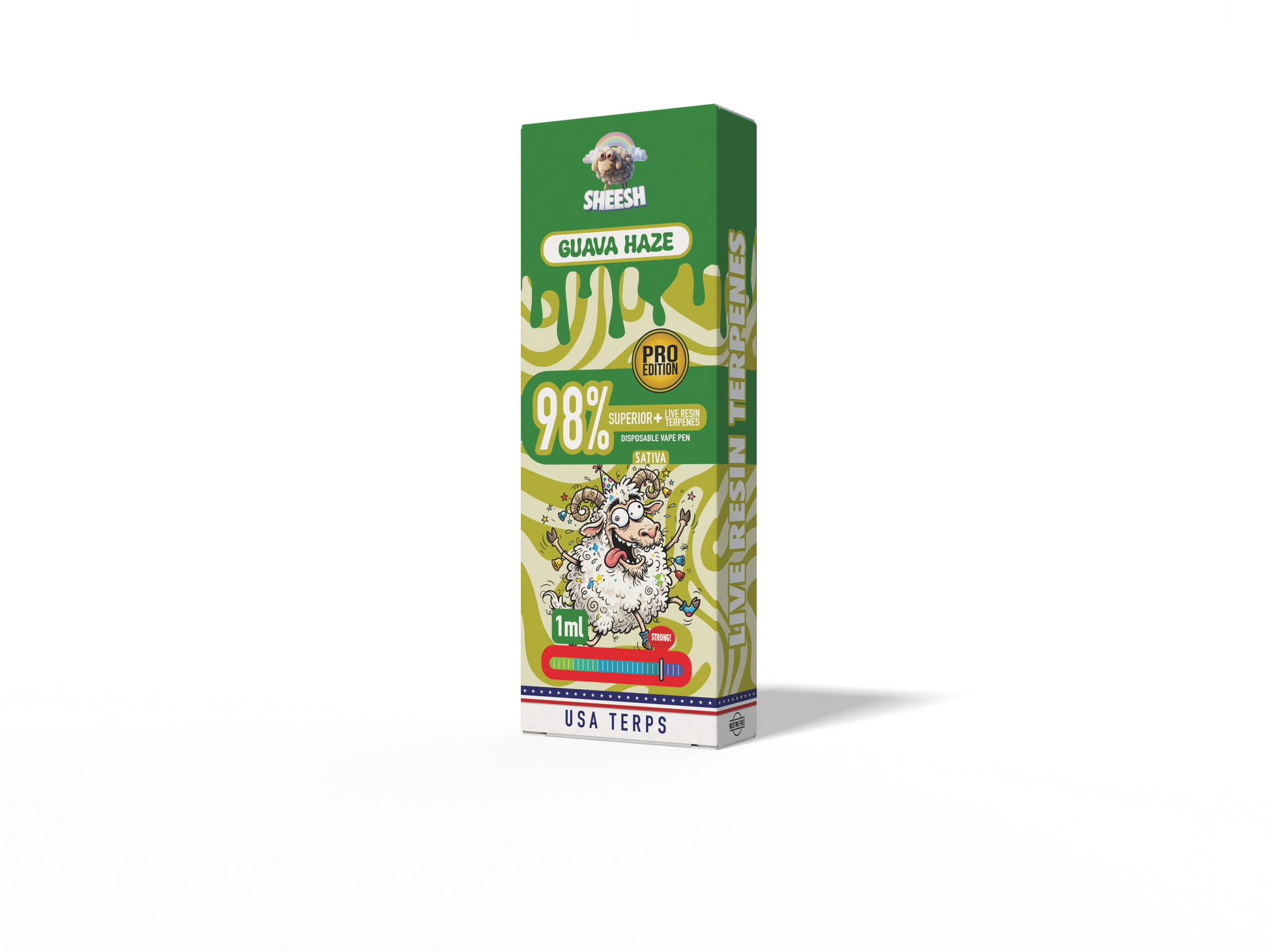 SHEESH Superior Pro Guava Haze – Sativa – 1ml Einweg Vape 98% Superior Blend