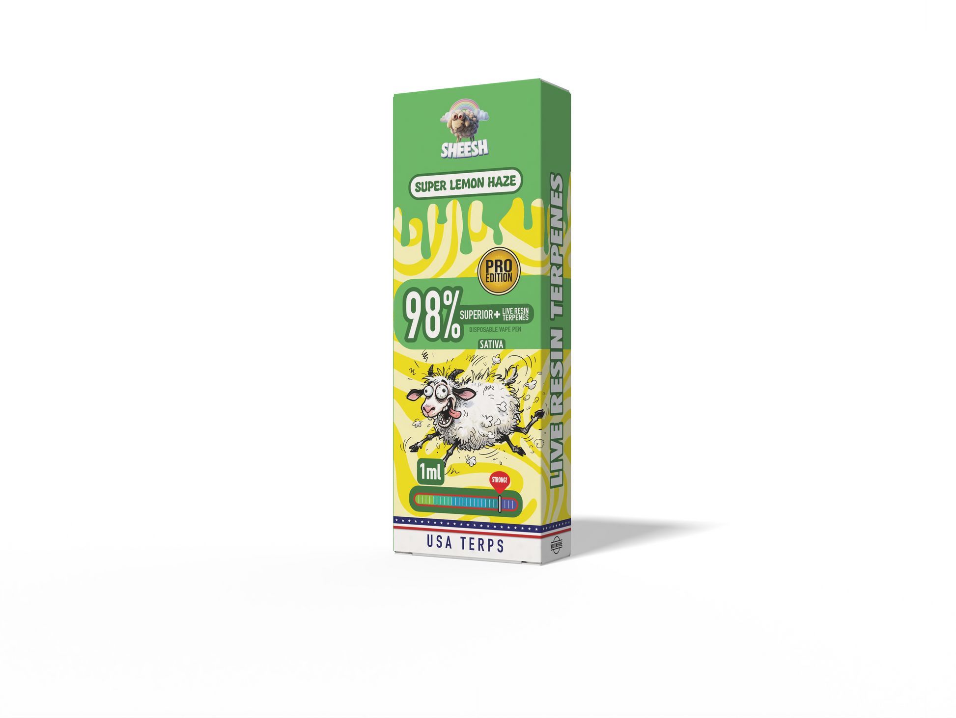 SHEESH Superior Pro Super Lemon Haze – Sativa – 1ml Einweg Vape 98% Superior Blend