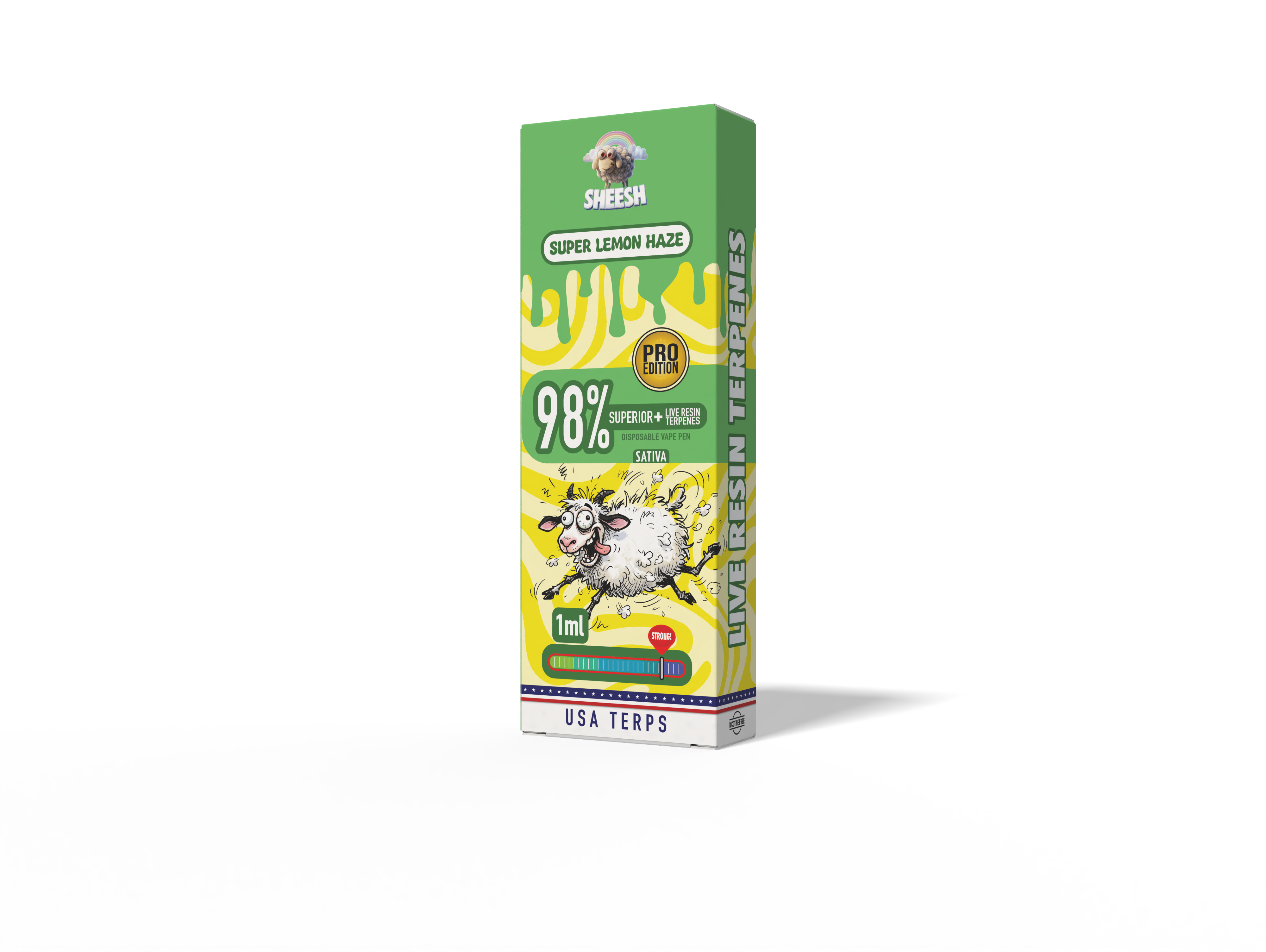 SHEESH Superior Pro Super Lemon Haze – Sativa – 1ml Einweg Vape 98% Superior Blend