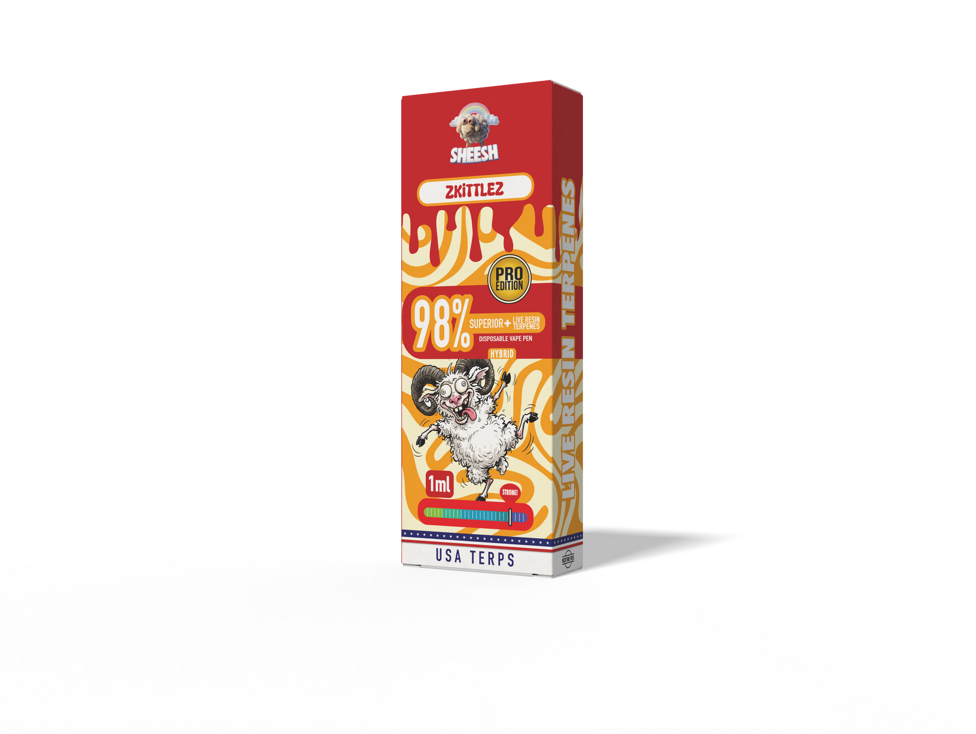 SHEESH Superior Pro Zkittlez – Hybrid – 1ml Einweg Vape 98% Superior Blend