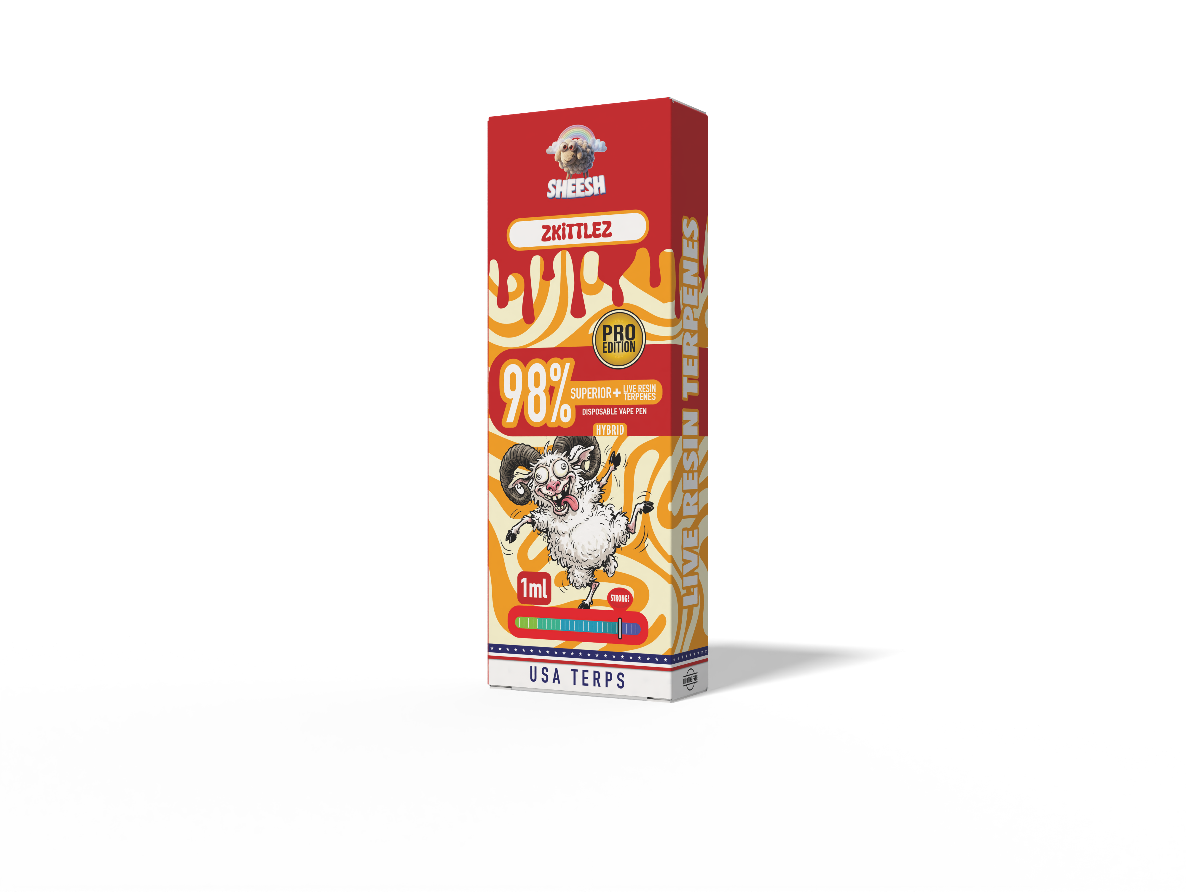 SHEESH Superior Pro Zkittlez – Hybrid – 1ml Einweg Vape 98% Superior Blend