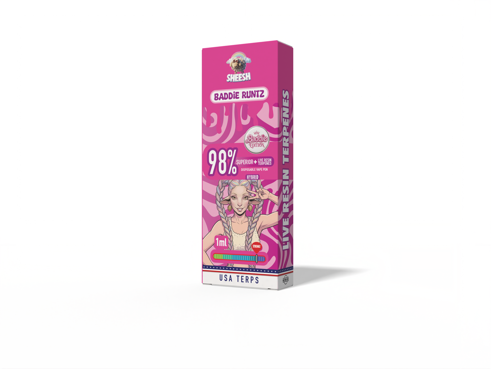 SHEESH Superior Vape Baddie Runtz – Hybrid – 1ml Einweg Vape 98% Superior Blend