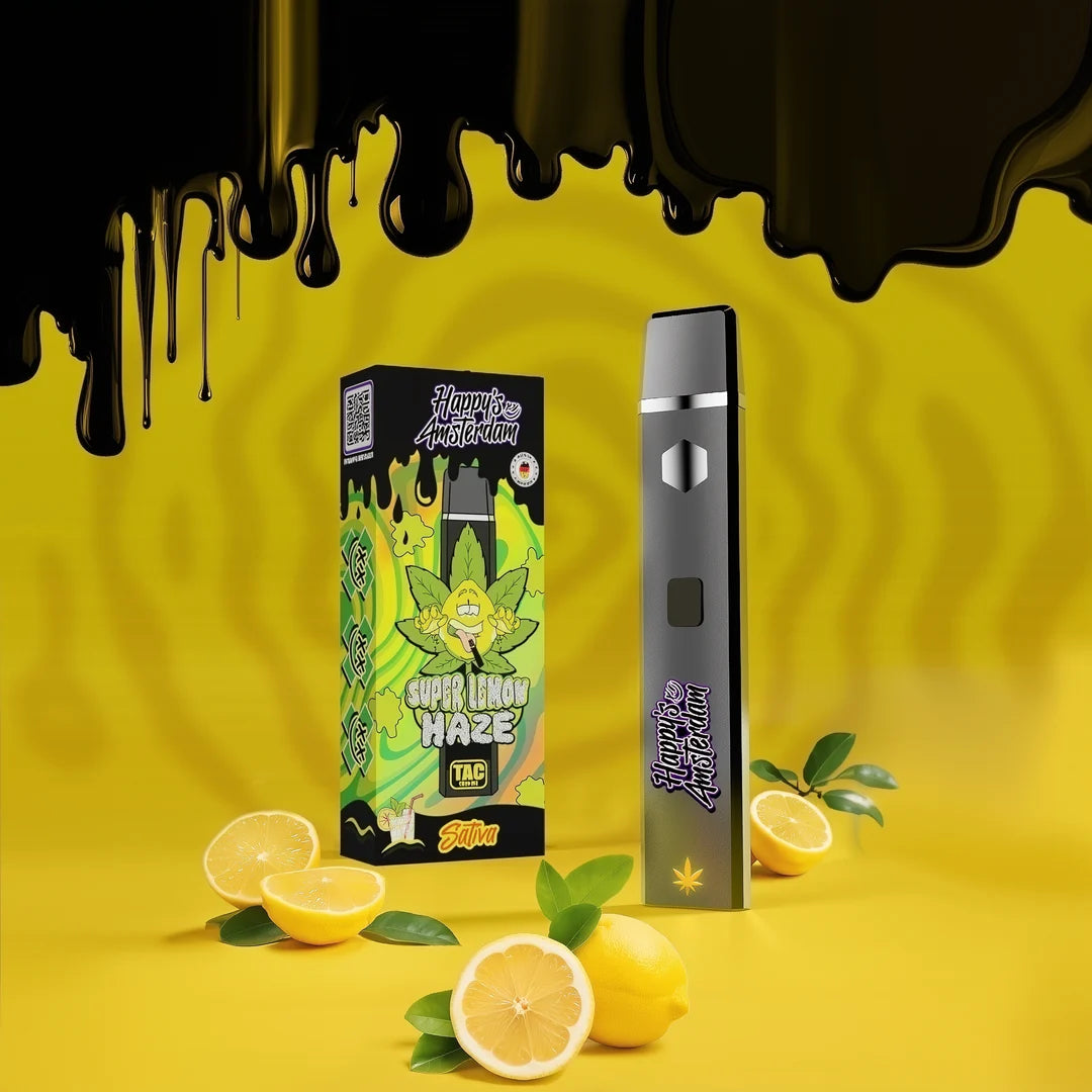 Happys Amsterdam Super Lemon Haze TAC Vape Sativa mit Zitronen Aroma